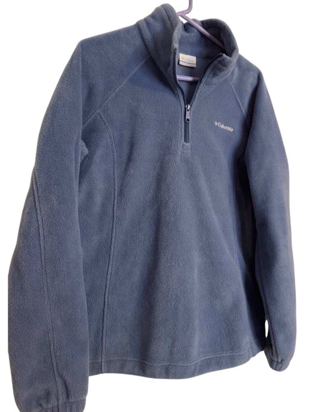 Columbia Fleece Jacket Size Blue 1/4 Zip EUC Women's